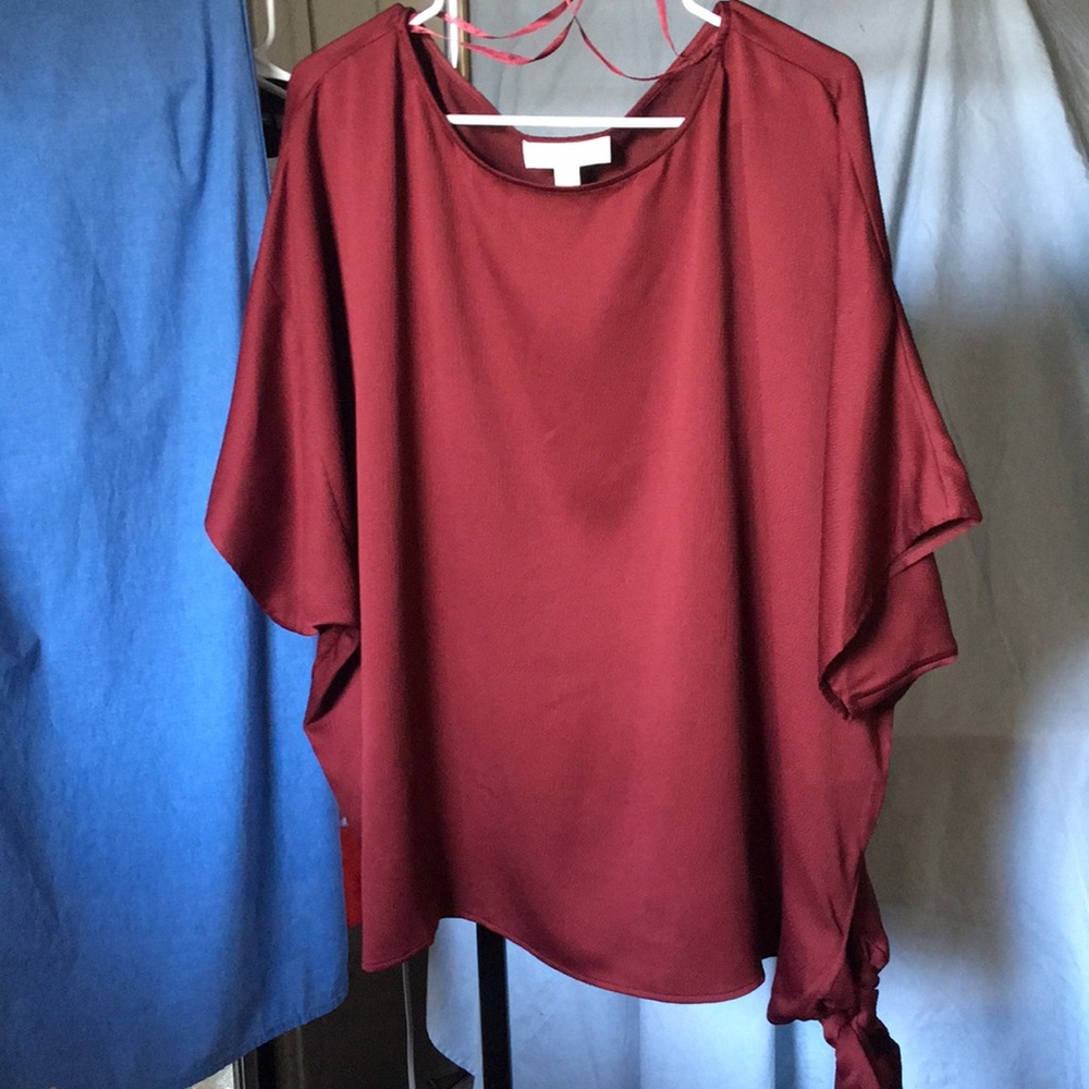 Michael Kors Dark Brandy Knot Top Size 3X